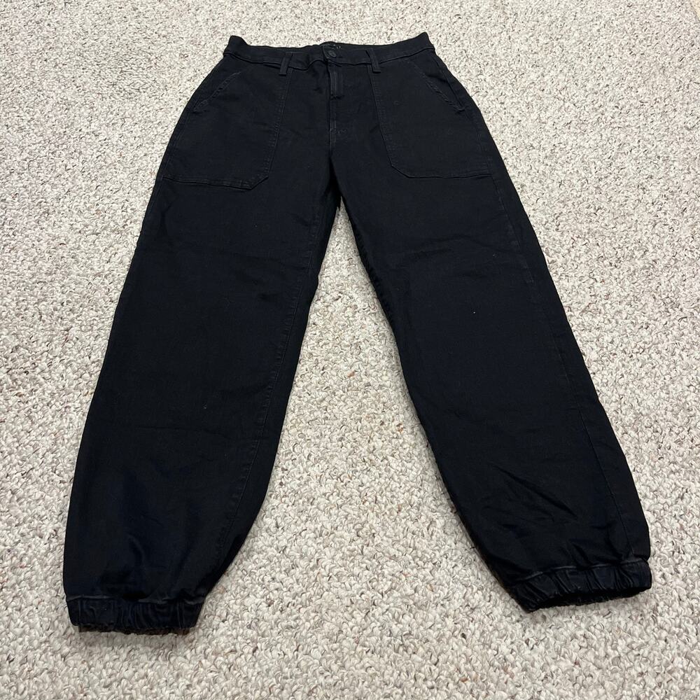 Mother The Wrapper Patch Springy Ankle Sz 31 Not Guilty Black Denim Casual